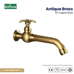 Classic <b>Wall</b> Mount Single Cold Basin Faucet Brass Body Vintage Antique Style Outdoor Garden Bathroom Kitchen <b>Mop</b> Pool Use - Product Image 1