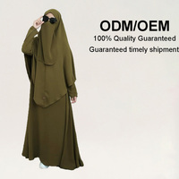 Ensemble Abaya et Khimar Coréen Nida Premium Personnalisé 2 Pièces – Vêtements Islamiques en Gros d'Indonésie – Abaya Légère pour Ramadan et Aïd