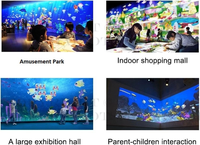 Mur de projection interactif de haute précision avec caméra IR pour jeux de graffitis numériques interactifs dans les parcs d'attractions pour enfants