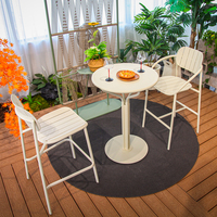 Chaise haute de bar d'extérieur en aluminium pour mobilier de jardin Paito, idéale pour les piscines et les espaces de loisirs