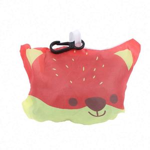 Custom Full Print 38Cm Cute Animal Shape Reusable <b>Folding</b> Shopping Bag Portable Recycle Foldable Grocery Tote Bag Superet - Product Image 5