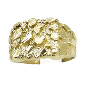 سميكة واسعة تصميم جديد 14k مطلية بالذهب ناجيت تحطيم الفرقة عصابة للرجال/النساء المجوهرات - Product Image 5