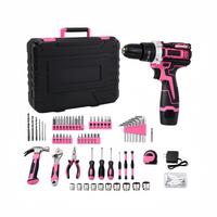 Ensemble d'outils combinés de perceuse électrique sans balais multifonctionnelle en acier au carbone avec batterie lithium-ion, personnalisable OEM/ODM, 153 pièces