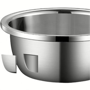 Thicken Cookware Stainless Steel Food Storage Mixing Bowl <b>Round</b> Fruit Vegetable Salad Bowl Wash <b>Basin</b> Full Size - Product Image 3