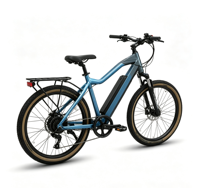 Vélo de montagne électrique en alliage d'aluminium avec assistance, 7 vitesses, 26 pouces, moteur brushless 48V/36V 250W, écran LCD arrière, batterie au lithium