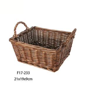 Wholesale New Chinese Style Handmade Natural Wicker Basket Willow <strong>Small</strong> Storage Basket <strong>Hamper</strong> with Handle - Product Image 3