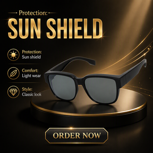 Lunettes de soleil unisexes légères, best-seller, noires, UV400, confortables, verres polarisés TAC, monture TR90, logo personnalisé - Product Image 1