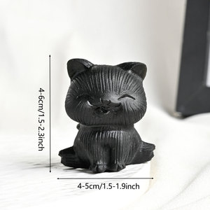 Wholesale Natural Crystal Hand Carved Mini Cat Crystal Cat Carvings Collection for <b>gift</b> - Product Image 2