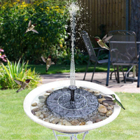 Fontaine flottante solaire avec 6 buses Micro pompe à énergie solaire Fontaine d'eau à énergie solaire Fontaine de bain d'oiseau extérieure