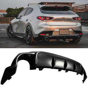 Thích hợp cho <span class=keywords><strong>Mazda</strong></span> Axela thế hệ thứ <span class=keywords><strong>3</strong></span> (19-25), hatchback năm cửa, có cánh gió sau màu bạc đậm và bộ khuếch tán gió sau nâng cấp. - Product Image 1