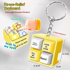 Answer Me Voice Porte-clés pendentif, bouton de clavier de décompression, lumineux magique, jouet unisexe pour enfants en plastique, à partir de 14 ans - Product Image 6