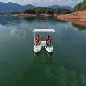 Luxury Inflatable Fishing Boat PVC Fabric Water Sports <b>Yacht</b> Light Weight Catamaran Boat Lake Entertainment Leisure - Product Image 1