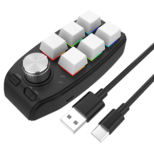 6 Tasten BT Programmier bare Tastatur Tasten kombinationen Kopieren Einfügen PS Zeichnen Computer Audio E-Sport Lautstärke regler - Product Image 2