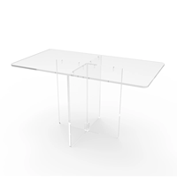 Meubles de luxe Table transparente, bureau, Table de Communion en plexiglas, grandes Tables à manger en acrylique