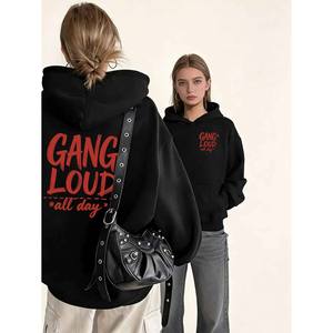 Nueva Sudadera con Capucha Deportiva Casual Personalizada con Estampado Gráfico de Doble Cara, Tejida y Ecológica, con Diseño <span class=keywords><strong>CREW</strong></span> CRAZY for LIFE - Product Image 5