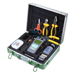 KELUSHI 24 Trong 1 FTTH Fiber Optic Tool Kit Fc-6s Fiber Cleaver Optica Power Meter Sợi Cáp Tester Tool Với Hợp Kim Nhôm Hộp - Product Image 1