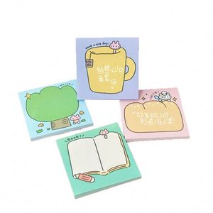 Cute Green Hand-Drawn Healing Notes Self-Adhesive <b>Memo</b> <b>Pad</b> for School & Office Learning Back-to-School Essentials Made Paper - Product Image 6