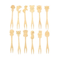 Eco Bamboo Mini Classic Carved Fruit Fork & Yogurt Bowl Set Compostable Paint-Free Eco-Friendly Disposable Food Safe for Parties
