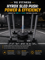 YG FITNESS Traîneau de fitness robuste HYROX Standard, traîneau de poussée professionnel pour entraînement de force commercial