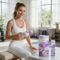 Poudre de Latte Beauté au Collagène Aeglwell, Collagène Marin, Glutathion, Vitamine C, Saveur Ube Taro, Boisson Instantanée Beauté en Poudre, ODM OEM