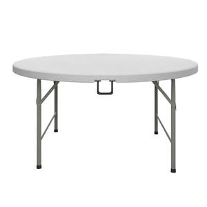 Đồ Nội Thất Đúc Tùy Chỉnh Ăn Uống Vườn Trắng Nhựa 5ft Gấp Trong Nửa 60 Inch Vòng Bàn Tiệc - Product Image 1