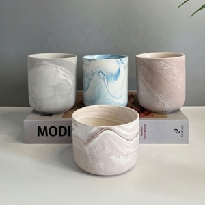 <b>Cheap</b> 9 Oz Cylinder Home Decor <b>Candle</b> Container Custom <b>Candle</b> Jars Marble Scented <b>Candle</b> Packaging Jars - Product Image 5