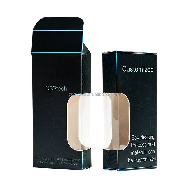 Consumer Electronics Paper Box With Pvc Window Custom Packaging Cardboard Boxes Rectangle Card Packaging Box