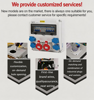 Boîte de distribution industrielle mobile personnalisable SFE, multiprise étanche multifonction portable, 12 prises