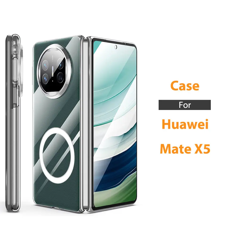 Klares Hülle für Huawei Mate X5 X3 Kamera Protektor magnetischer Ring Telefon transparent harter Pc Airbag Wls85 Wlons