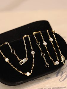 Pulsera Xinfly Charm con Diamante Natural de Burbuja de 0.5ct, Oro Real de 18K, Joyería Fina de Moda para Regalos, Fiestas y Bodas - Product Image 3