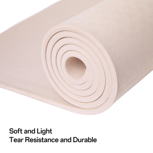 Tapis de yoga épais en TPE avec logo personnalisé, trous de suspension, pour exercices d'aérobic, fixation murale, lavable, taille M - Product Image 6