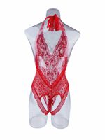 Vente chaude Lingerie De Luxe Brodé Fleur Dentelle Sexy Ouvert Entrejambe Combinaison Fuite Dos Amusant Lingerie Femmes Sous-Vêtements Serrés