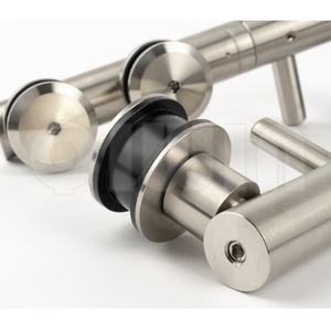 L-образная раздвижная дверь для душевой комнаты из нержавеющей стали с эффектом экономии пространства и буферизации в современном интеллектуальном стиле - Product Image 2