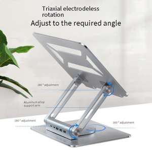 लैपटॉप डॉकिंग स्टेशन मेटल स्विवेल यूएसबी हब स्वाइप फोल्डिंग कूलिंग टाइप-सी डॉकिंग स्टेशन कंप्यूटर - Product Image 4