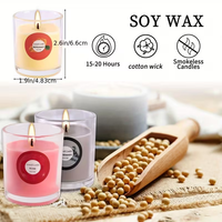 Bougie parfumée personnalisée, pot en verre transparent, aromathérapie, lavande, citron, décoration minimaliste nordique pour la maison, vente en gros, étiquette privée, OEM, ODM