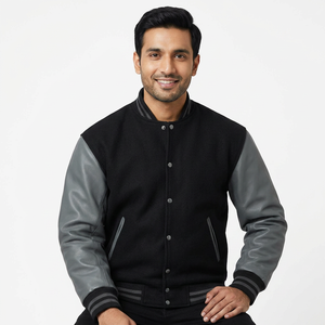 High Quality Wool Varsity Jacket for men <b>Top</b> Selling Winter High Street Style with Embroidery Patch Customizable men's jackets - Product Image 1