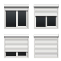 Volet roulant sans fil en aluminium pour fenêtre, design d'intérieur, volet roulant blanc