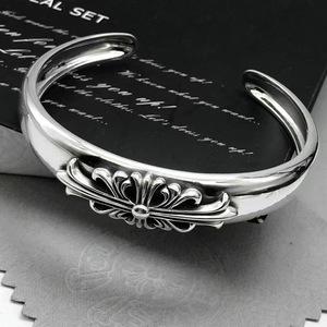 Bracciale CH Crocs in ferro con croce a spada sacra in pietra naturale, finitura liscia, effetto <span class=keywords><strong>vintage</strong></span> invecchiato, per uomo, donna, stile coppia - Product Image 4