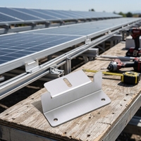 Supports de montage en Z durables en alliage d'aluminium pour panneaux solaires, pour une installation extérieure sécurisée sur les toits de camping-cars, les toits de bus, les ponts de bateaux