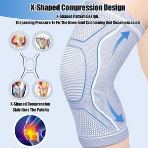 Compression <strong>Knee</strong> Sleeve Bamboo Charcoal Elastic <strong>Knee</strong> Braces Pads <strong>Warmers</strong> Protective <strong>Knee</strong> Support for Arthritis and Runners - Product Image 2