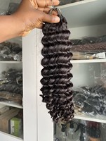 Extensions de cheveux à tresser au crochet invisibles, bouclées à l'italienne, en cheveux humains pré-bouclés de haute qualité, avec pointe plume, pour la vente en gros