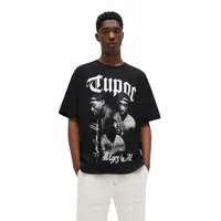 Hip Hop T-shirts Oversized Vintage Tee Luxe Korte Mouwen Katoen Zwart Custom Printing Streetwear T-shirts Voor Mannen Tshirt