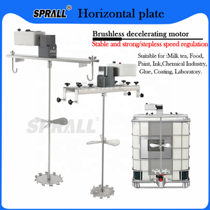 Agitateur de plaque horizontal pour réservoir industriel SPRALL, mélangeur portable, mélangeur à palette en acier inoxydable, mélangeur électrique sur tête - Product Image 6