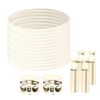 Lacets paresseux pour hommes, femmes et enfants - Lacets élastiques extensibles sans nœuds (5 mm de large) avec attaches métalliques pour baskets