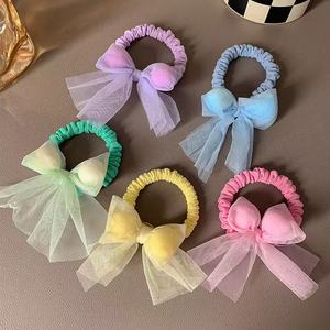 Chouchou à <span class=keywords><strong>Cheveux</strong></span> Nœud Joli <span class=keywords><strong>pour</strong></span> Réunion de Famille – Tulle Décoré – Élastiques en Tissu <span class=keywords><strong>pour</strong></span> Filles Tout-Petits Mignons Accessoires <span class=keywords><strong>Cheveux</strong></span> - Product Image 2