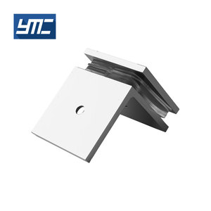 Clip d'angle carré en laiton chromé robuste <span class=keywords><strong>pour</strong></span> fixation murale de paroi de douche, pince à verre 51x51mm (pouces) - Product Image 2
