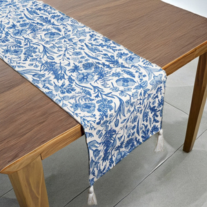 ผ้าปูโต๊ะลายตามสั่ง17x78ทำจากผ้าฝ้ายธรรมชาติพิมพ์ลายทั่ว - Product Image 1