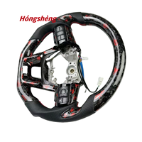 Volant personnalisé JDM Sports Style Racing Design en fibre de carbone forgée en rouge pour les modèles Toyota Hilux