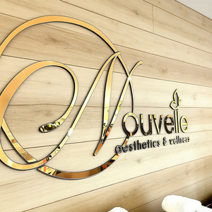 Lettres 3D personnalisées pour enseignes de magasin en extérieur, lettres dorées polies pour l'intérieur des bureaux, lettres en métal acrylique pour les murs, enseignes de hall d'entrée - Product Image 4