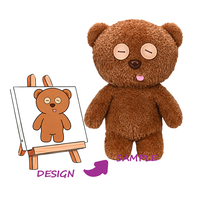 Couette en peluche super douce personnalisée, rembourrage en coton PP, tailles 20 cm/10 cm, unisexe